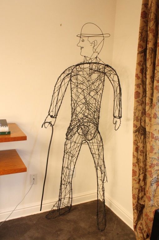 VIntage Charlie Chaplin Metal Sculpture (1 of 7)