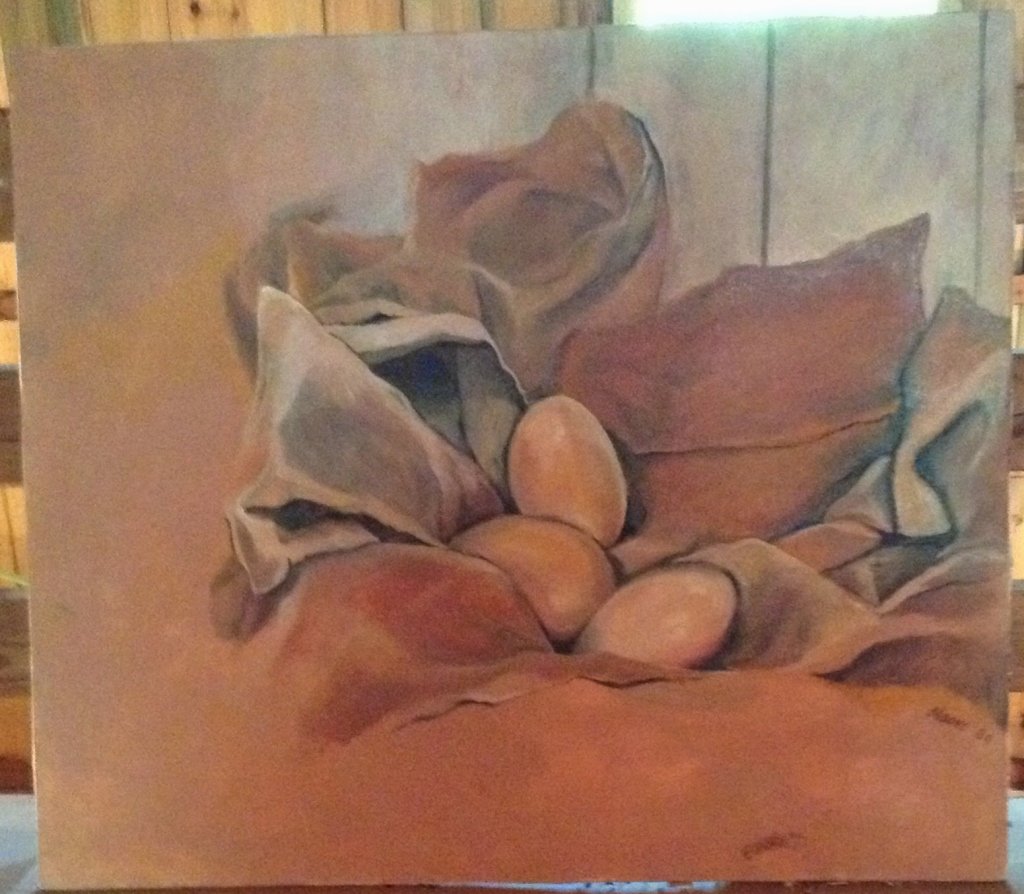 PIATKA, Naava Brown & grey still life with eggs (1 of 1)