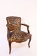 Leopard Upholstered Antique French Side Chair