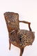 Leopard Upholstered Antique French Side Chair - 2