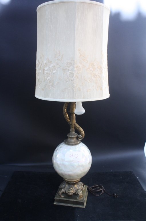 Large Unique shape orb, table lamp (1 of 6)