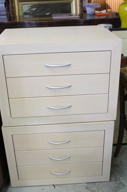 Pair of Formica contemporary end tables w/drawers (1 of 5)