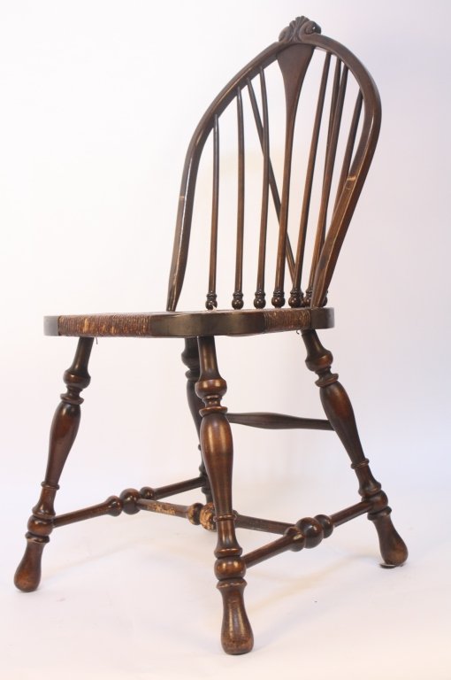 3 Hard Wood Rush seat Banister Side Chairs (1 of 8)
