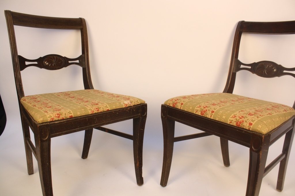 Pair Petite Antique Mahogany Side Chairs (1 of 8)