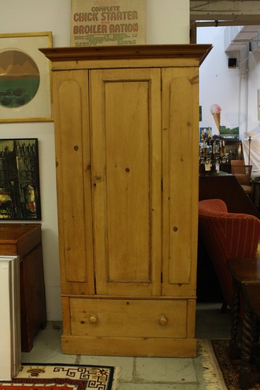 Antique country pine armoire (1 of 6)