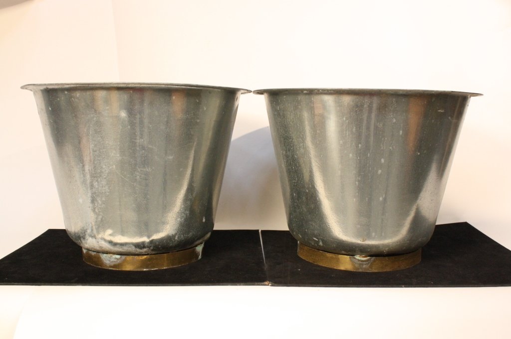 Pair Large English Victorian Steel urn planters (1 of 9)
