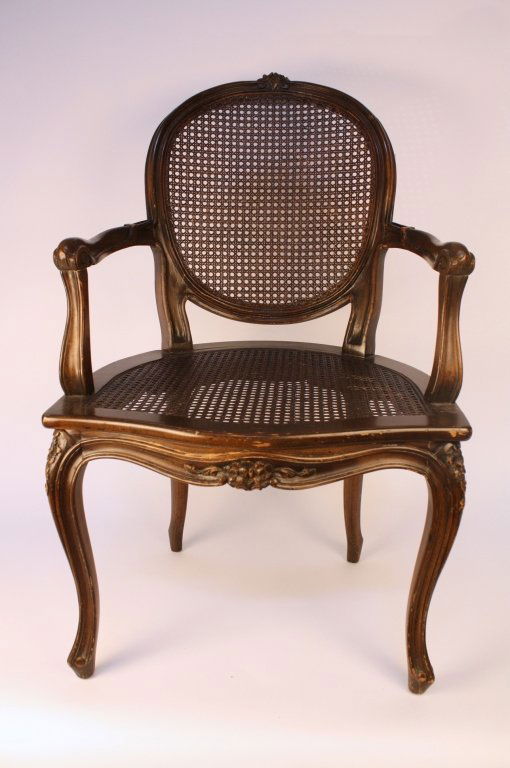 Regency Carved Cane arm chair (1 of 9)