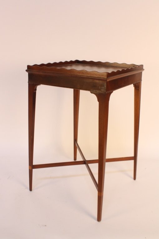 Square mahogany end table (1 of 5)