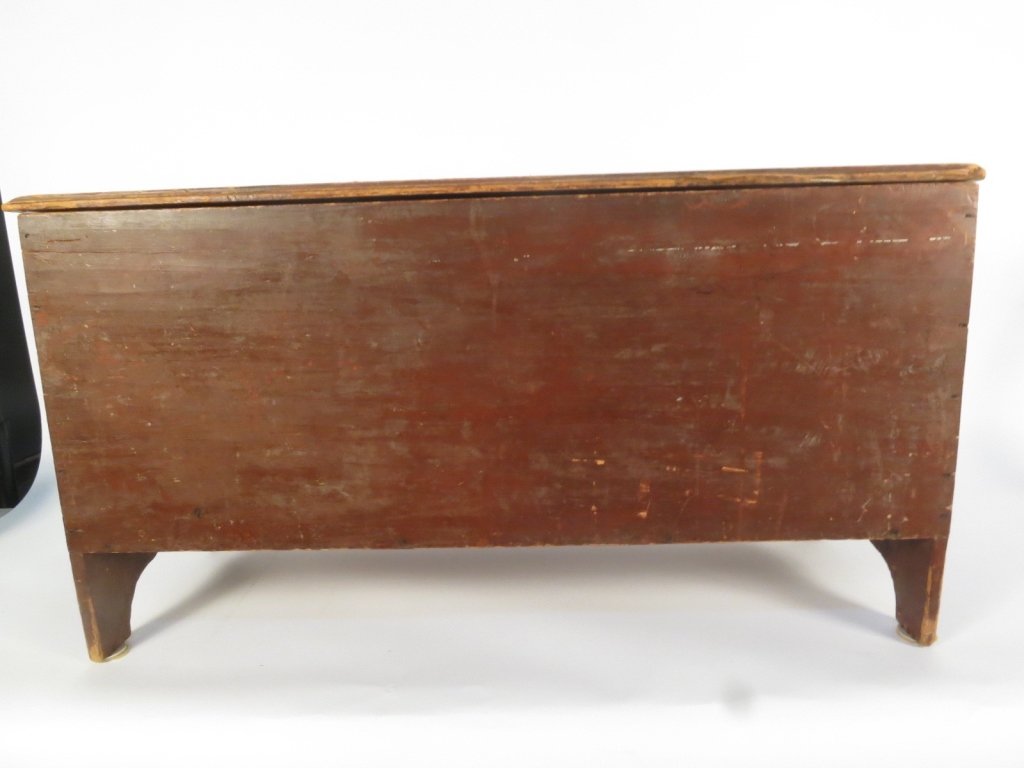 Antique Painted Chest  trunk. Rustic (1 of 9)