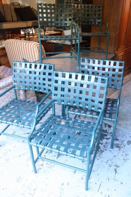 Contemporary Patio Table and matching chairs (1 of 6)