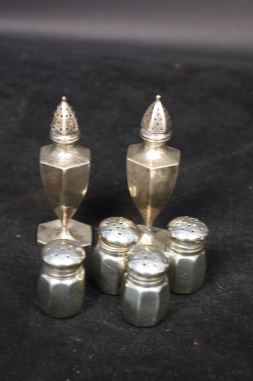 6 sterling silver salt and pepper shakers (1 of 6)