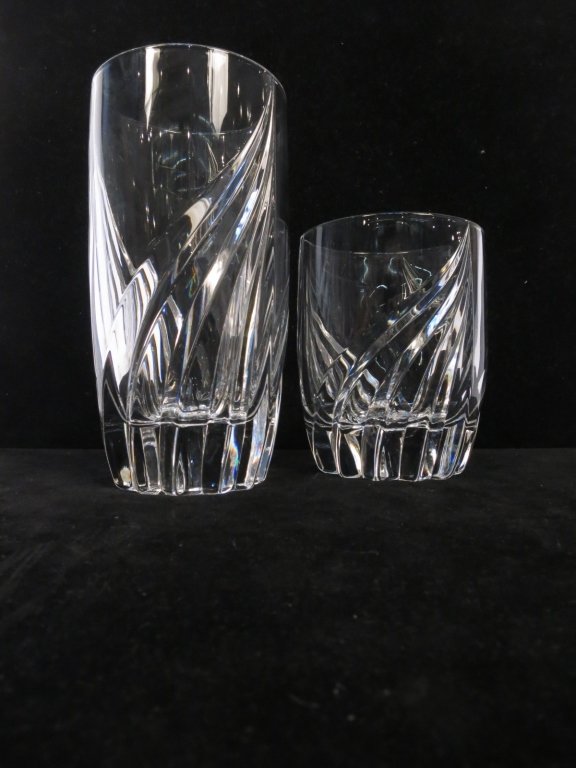 Lenox Crystal Tumblers and High Ball Glasses: 9 Tumblers and 10 high high balls