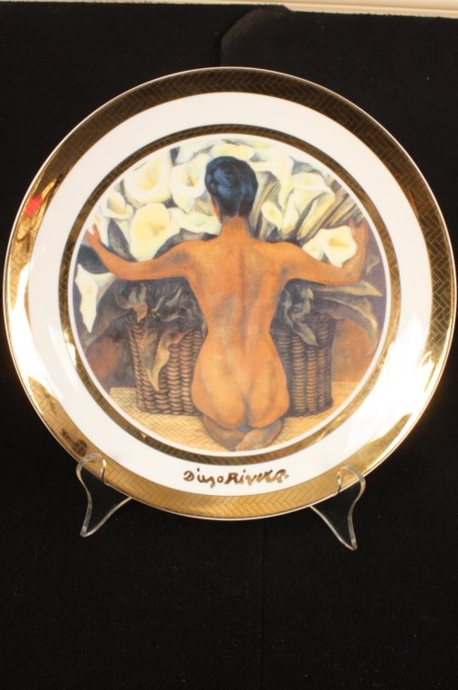 Diego Rivera 24 K Gold Painted Commemorative Plate (1 of 5)