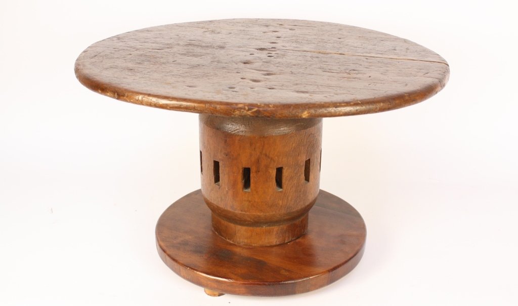 Antique Low Country Round Side Table (1 of 5)