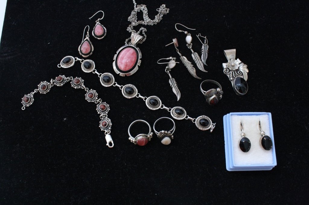 Handmade Hopi Sterling Silver Jewelry Group Lot (1 of 4)
