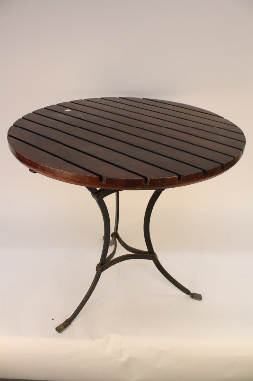 Country Style Side table on Wrought Iron (1 of 5)