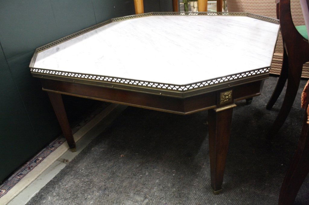 Marble topped coffee table (1 of 6)
