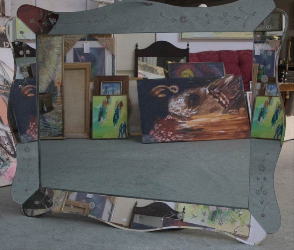 Venetian Style Art Deco Sculptural Mirror (1 of 4)