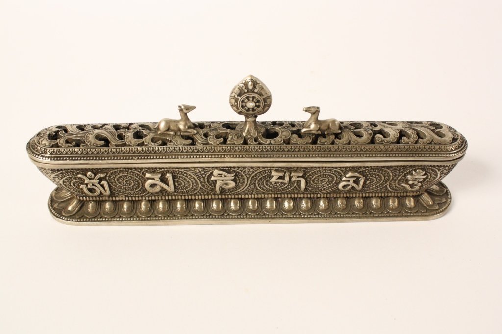 Hindu Style Brass Statue and Incense Box (1 of 5)