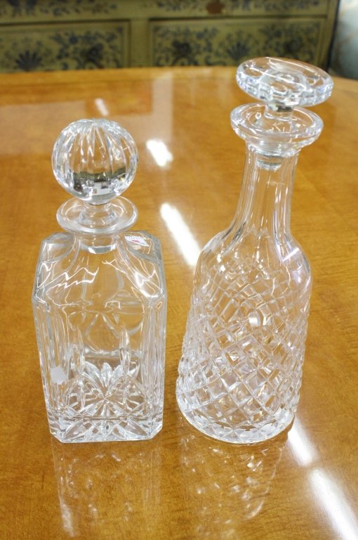 Pair Crystal Decanters Group Lot (1 of 9)