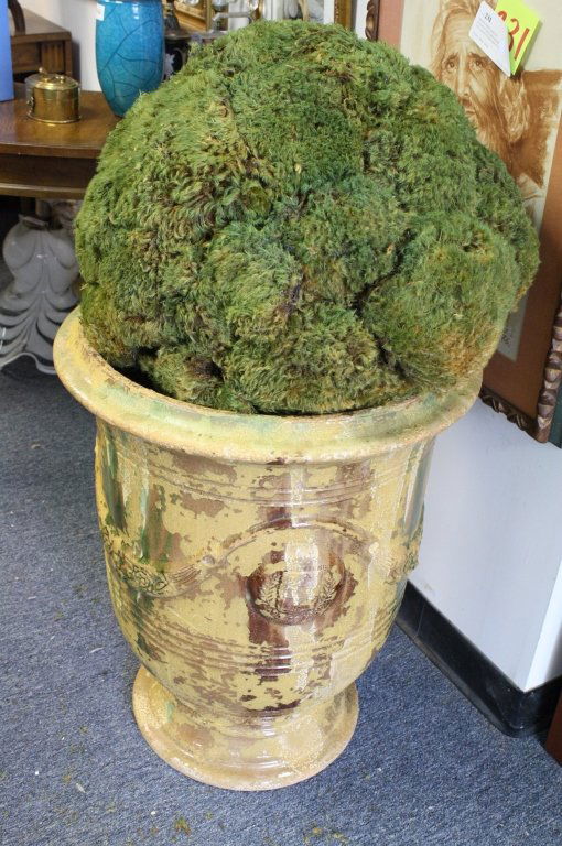 Pair Large Glazed French Country  planters (1 of 6)