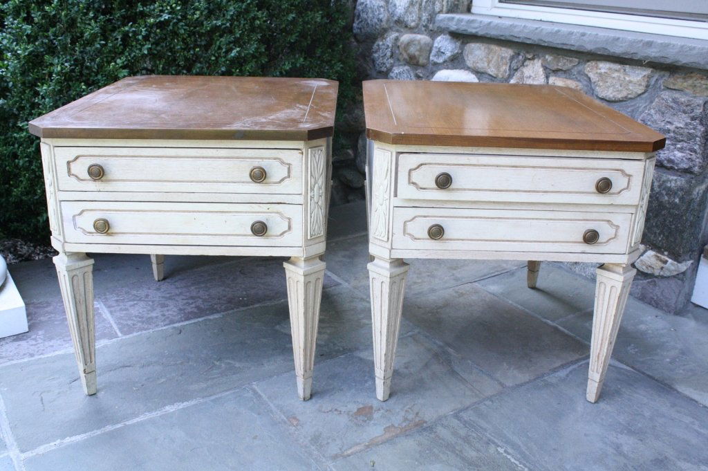 Pair 1960s Painted Wood End tables (1 of 9)