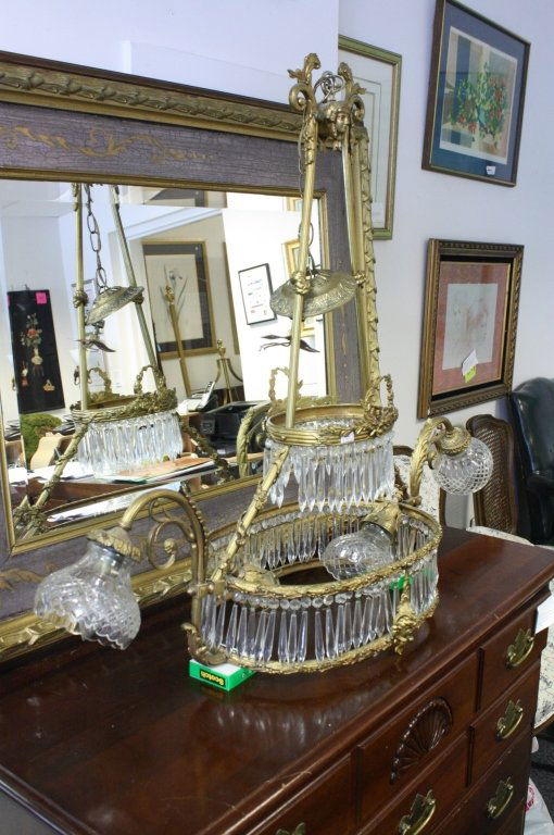 Gold and Crystal Chandelier (1 of 10)