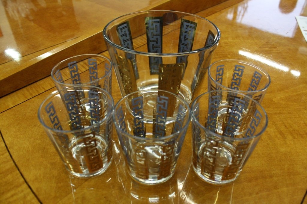 Set of 5 high ball glasses with Petite Ice Bucket (1 of 4)