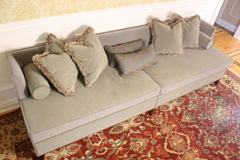 Custom Upholstered contemporary sofa bench 8pillow Sep 16, 2015 The