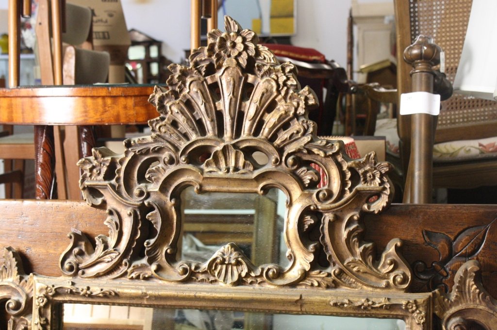 Antique Victorian Ornately Carved Gilded Mirror (1 of 8)