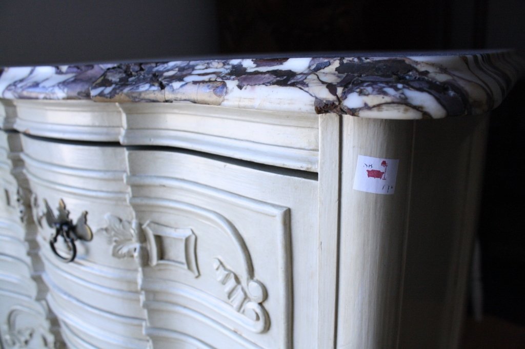 Tall Marble Top Vanity Dresser (1 of 8)