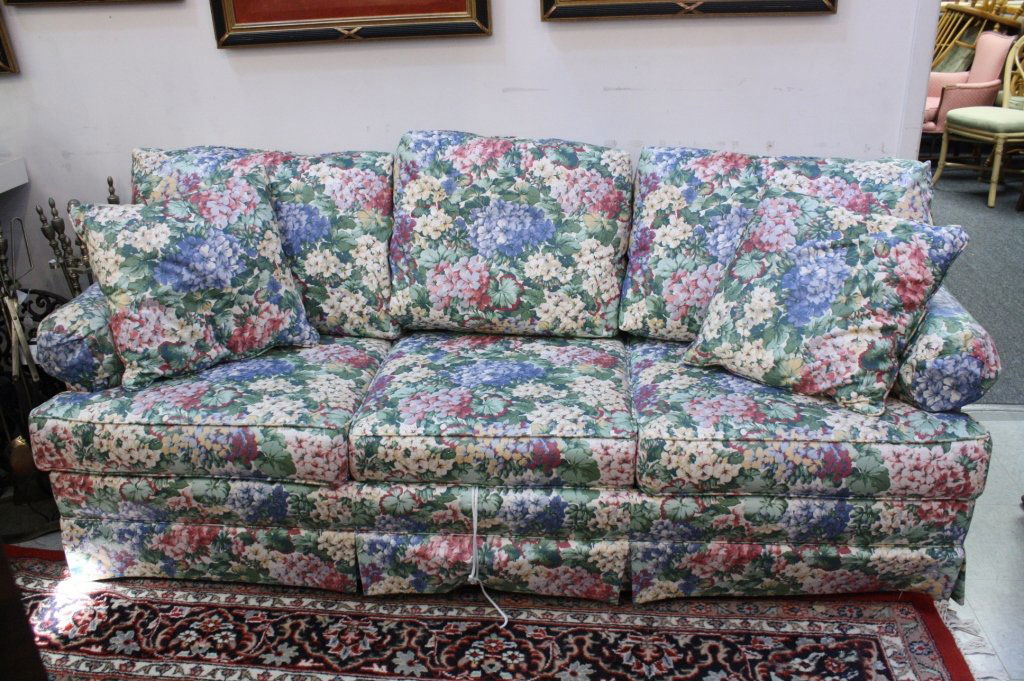 Floral Upholstered Three Seat Sleep Sofa (1 of 1)