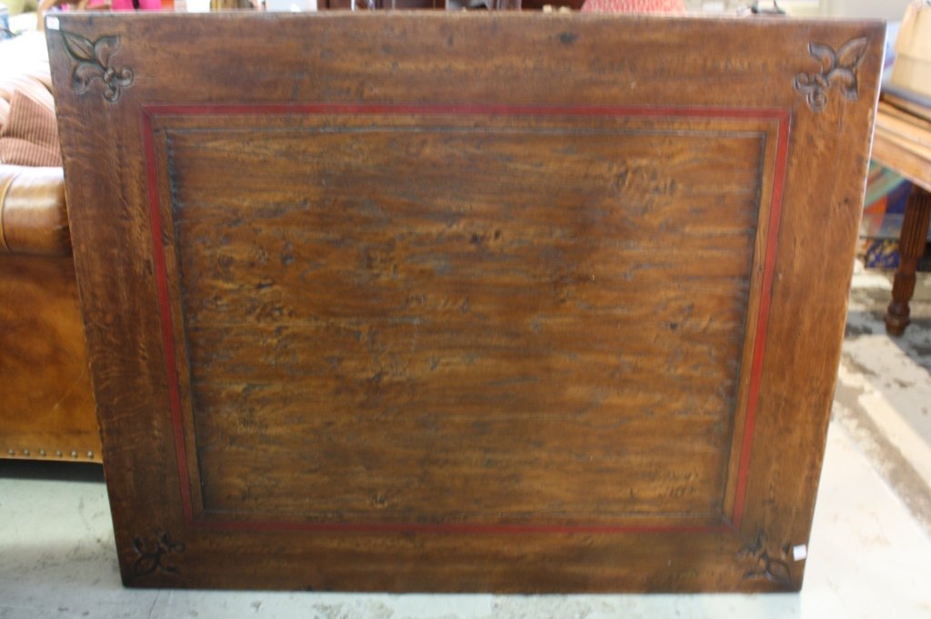 Large Sguare Rustic Coffee Table Fleur De Lis (1 of 6)