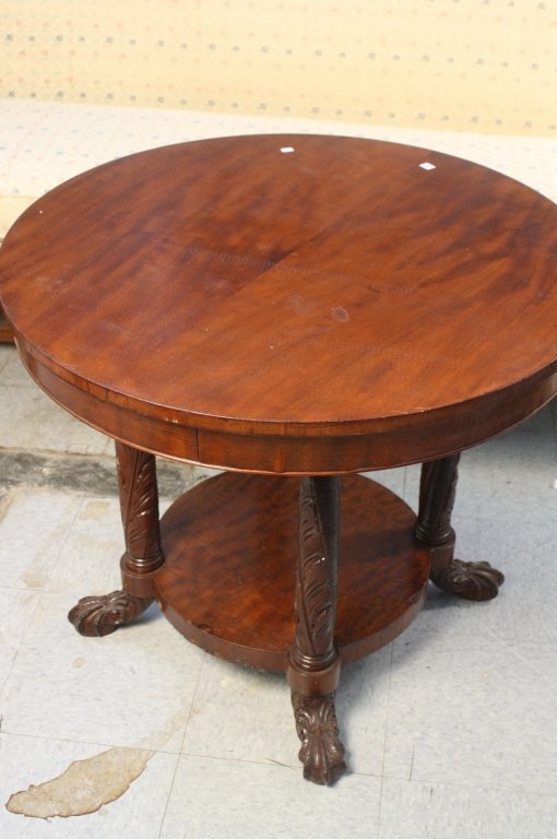 Mahogany Round Occasional Table (1 of 2)