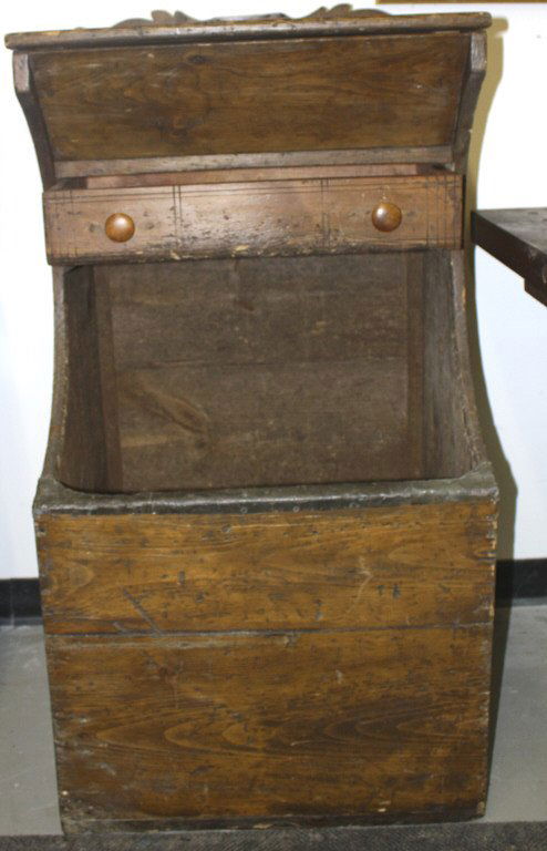 Country Antique Wood Fire Bin (1 of 5)