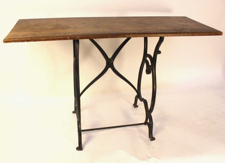Vintage Reclaimed Wood Top Console Table (1 of 6)