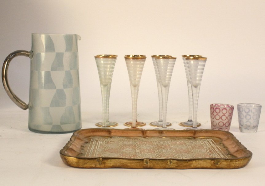 Vintage Bar Group Lot Cordials, Tray, Pitcher (1 of 10)