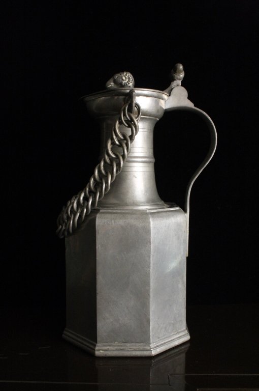 Switzerland made Rams Head Lidded Pewter Pitcher (1 of 7)