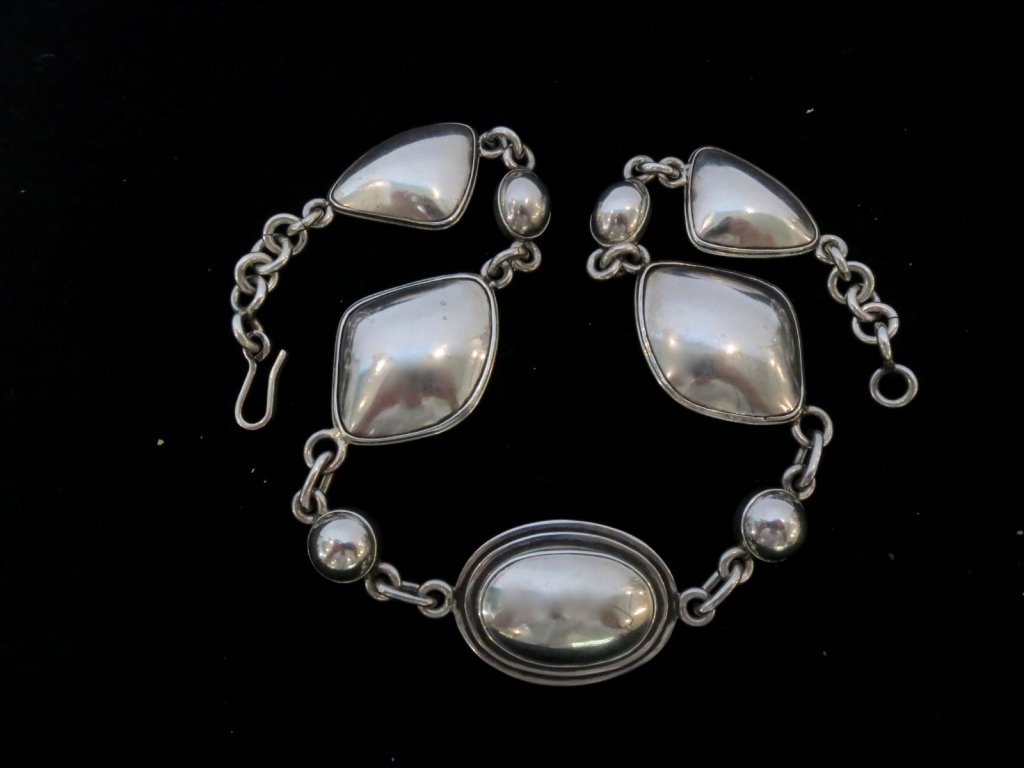 1940's Geometric Forms Sterling Necklace (1 of 1)