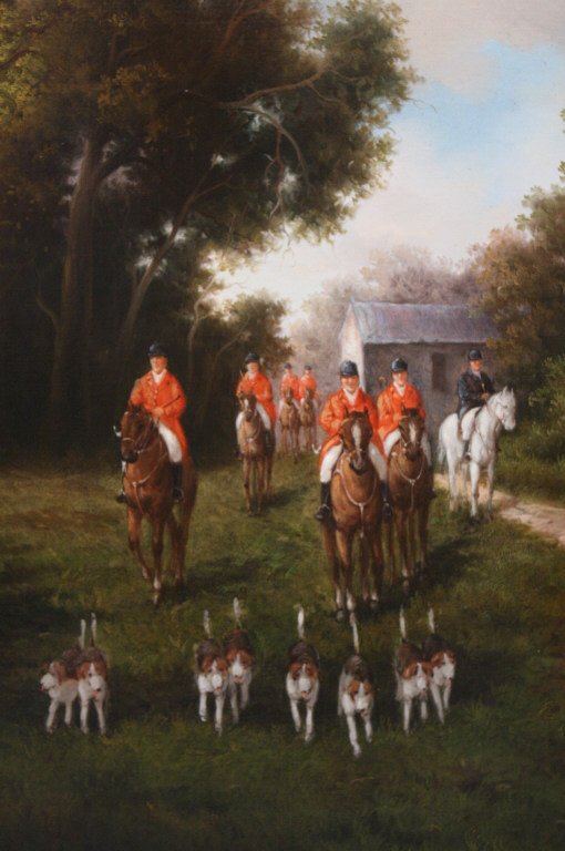 Ornately Framed Hunt Scene Artwork (1 of 5)