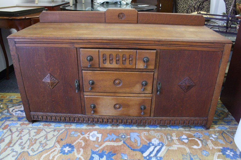 Antique English Sideboard Mahogany Cabinet (1 of 5)