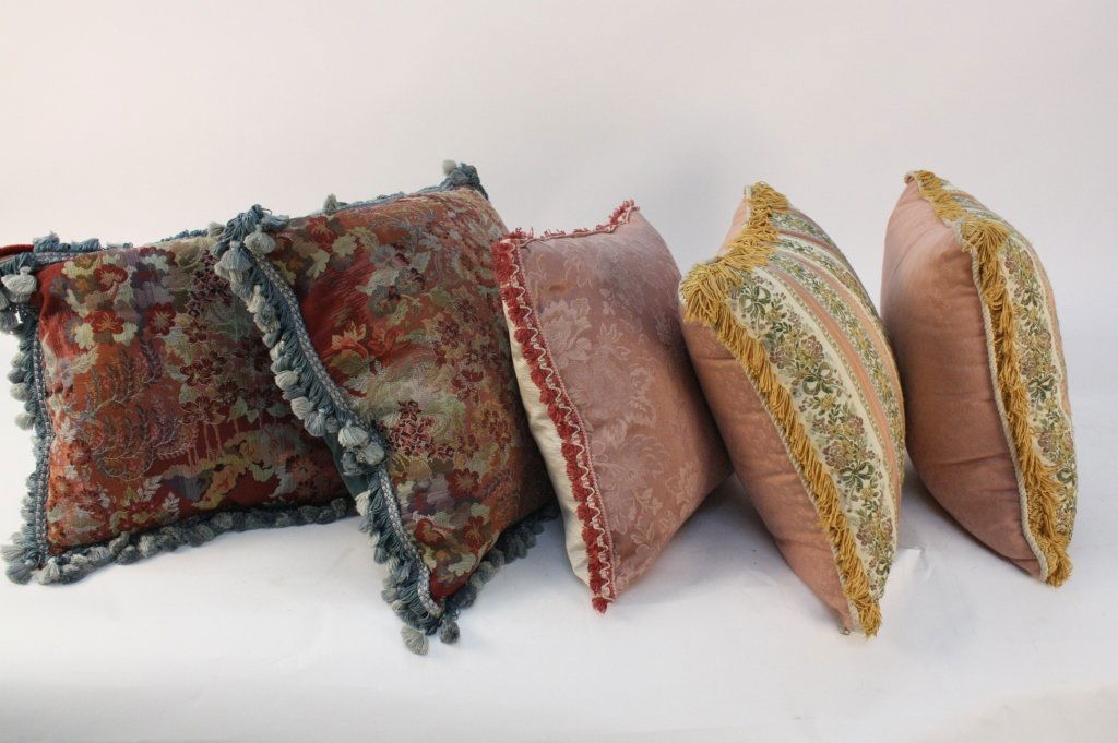 5 Silk Tassled Fringed Custom throw pillows (1 of 3)