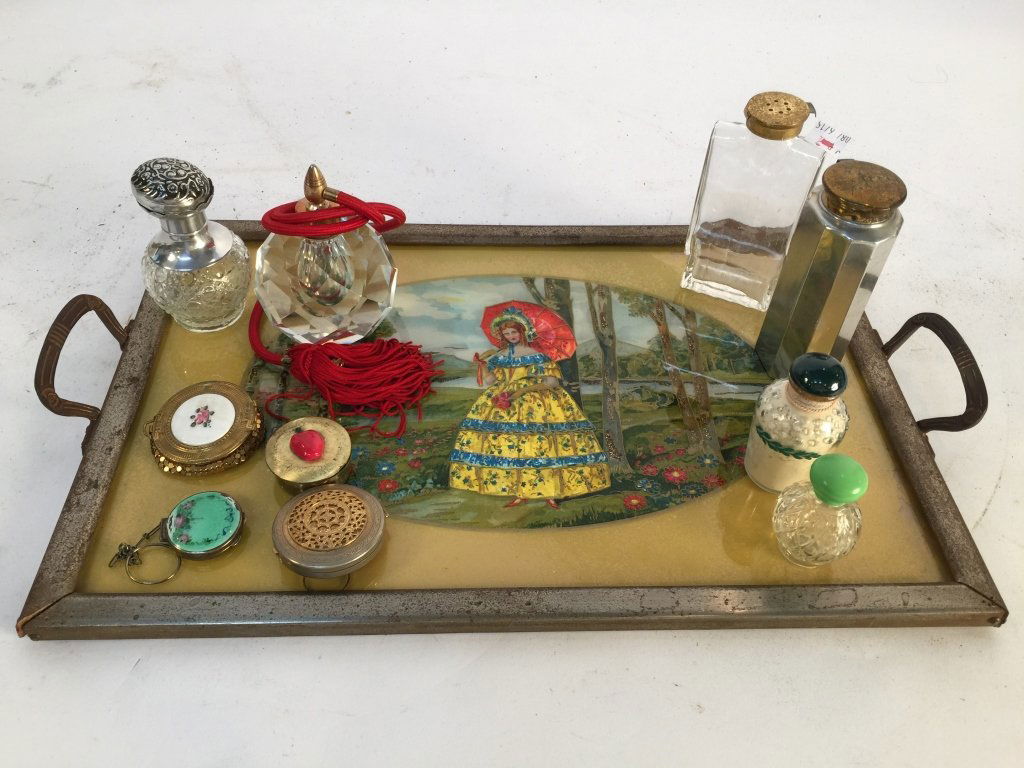 Vintage Lot of Ladies Vanity Items and Tray (1 of 6)
