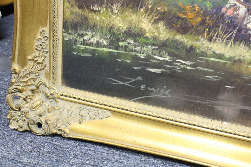 LEWIS Outdoor Stream  Mountain Scene Painting (1 of 4)