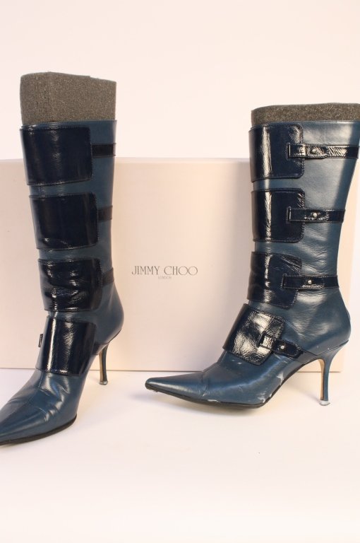 JIMMY CHOO Eden Teal Blue Boots (1 of 7)
