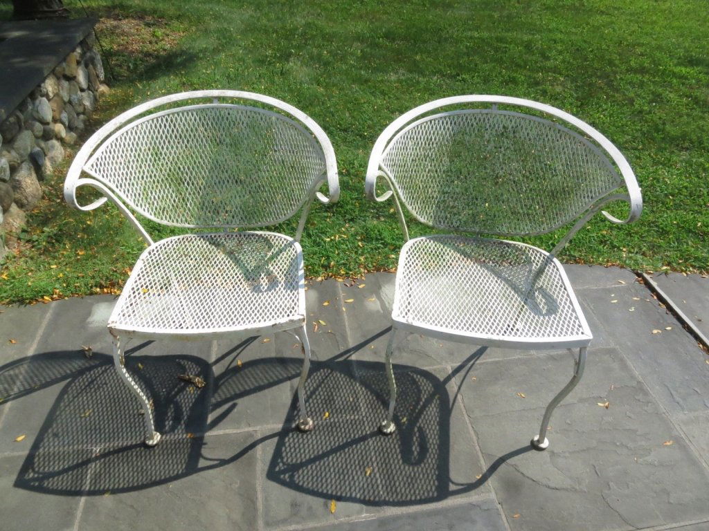 Two Vintage Wrought Iron Chairs (1 of 6)