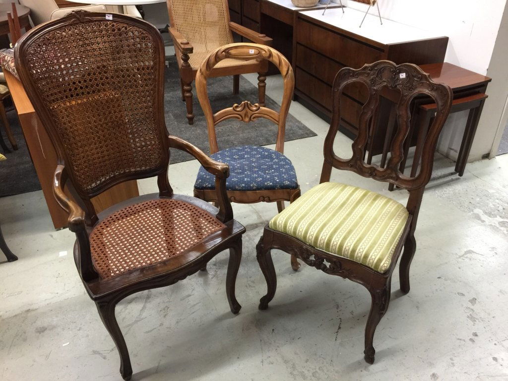 Group lot three Vintage side chairs (1 of 9)