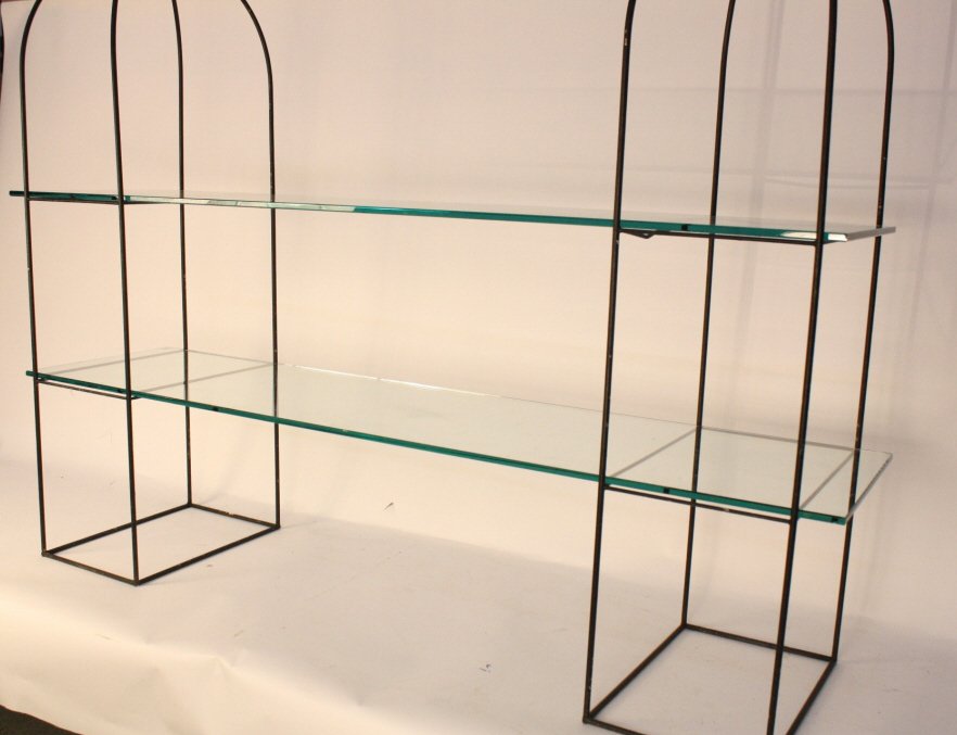 Vintage Wrought Iron and Glass Shelves (1 of 8)