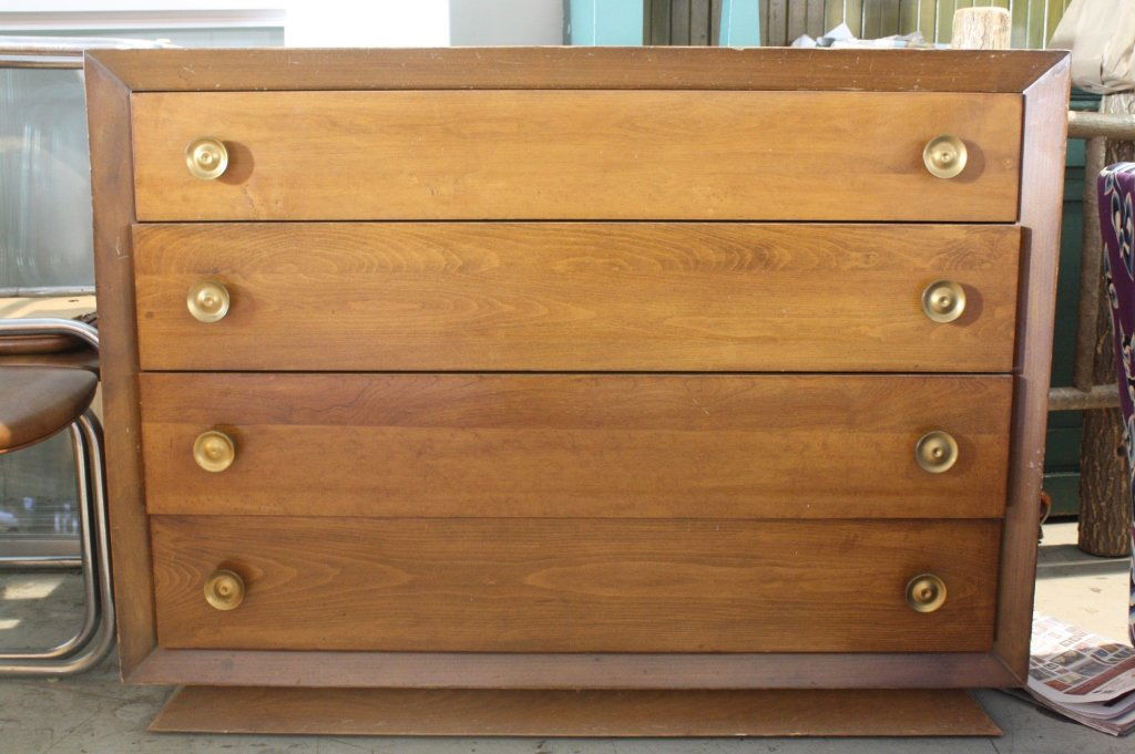 Mid Century Walnut Dresser and Two Side Tables (1 of 8)