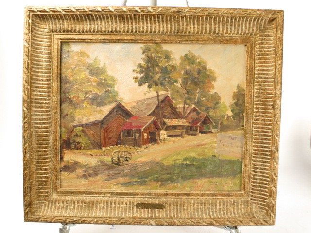 Saul Plosky Oil Painting of Woodstock NY c. 1948 (1 of 7)